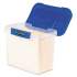 Bankers Box Heavy-Duty Portable File Box, Letter Files, 14.25" x 8.63" x 11.06", Clear/Blue (0086301)
