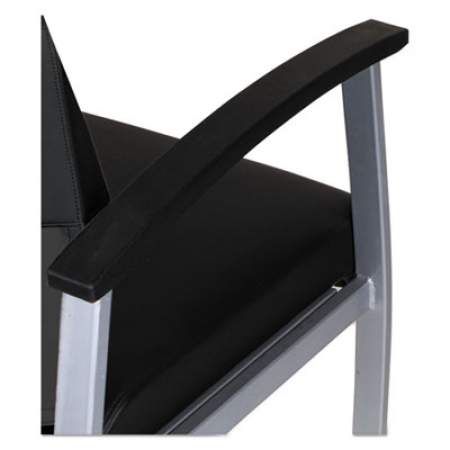 Alera metaLounge Series Bariatric Guest Chair, 30.51" x 26.96" x 33.46", Black Seat/Back, Silver Base (ML2219)