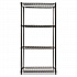 NSF Certified Industrial Four-Shelf Wire Shelving Kit, 36w x 18d x 72h, Black (SW503618BL)