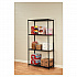 NSF Certified Industrial Four-Shelf Wire Shelving Kit, 36w x 18d x 72h, Black (SW503618BL)