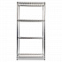 NSF Certified Industrial Four-Shelf Wire Shelving Kit, 36w x 18d x 72h, Silver (SW503618SR)