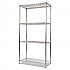 NSF Certified Industrial Four-Shelf Wire Shelving Kit, 36w x 18d x 72h, Silver (SW503618SR)