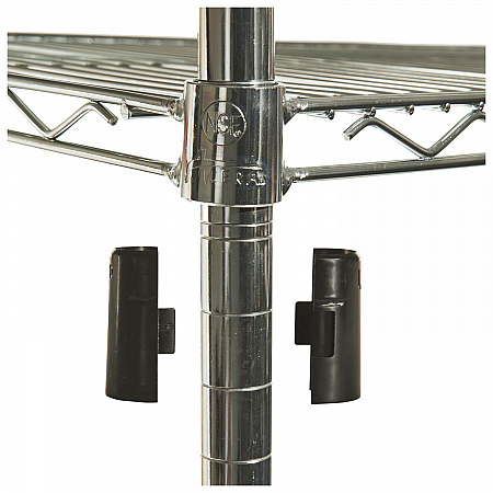 NSF Certified Industrial Four-Shelf Wire Shelving Kit, 36w x 18d x 72h, Silver (SW503618SR)