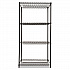 NSF Certified Industrial Four-Shelf Wire Shelving Kit, 36w x 24d x 72h, Black (SW503624BL)
