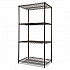 NSF Certified Industrial Four-Shelf Wire Shelving Kit, 36w x 24d x 72h, Black (SW503624BL)