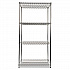 NSF Certified Industrial Four-Shelf Wire Shelving Kit, 36w x 24d x 72h, Silver (SW503624SR)