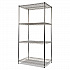 NSF Certified Industrial Four-Shelf Wire Shelving Kit, 36w x 24d x 72h, Silver (SW503624SR)