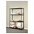 NSF Certified Industrial Four-Shelf Wire Shelving Kit, 48w x 18d x 72h, Black (SW504818BL)