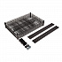 NSF Certified Industrial Four-Shelf Wire Shelving Kit, 36w x 18d x 72h, Black (SW503618BL)