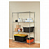 NSF Certified Industrial Four-Shelf Wire Shelving Kit, 48w x 24d x 72h, Silver (SW504824SR)