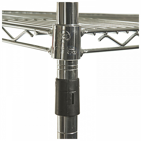 NSF Certified Industrial Four-Shelf Wire Shelving Kit, 36w x 18d x 72h, Silver (SW503618SR)