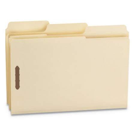 Smead SuperTab Reinforced Guide Height 2-Fastener Folders, 1/3-Cut Tabs, Legal Size, 14 pt. Manila, 50/Box (19545)