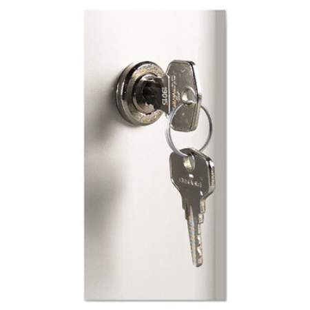 Durable Locking Key Cabinet, 36-Key, Brushed Aluminum, Silver, 11 3/4 x 4 5/8 x 11 (195223)