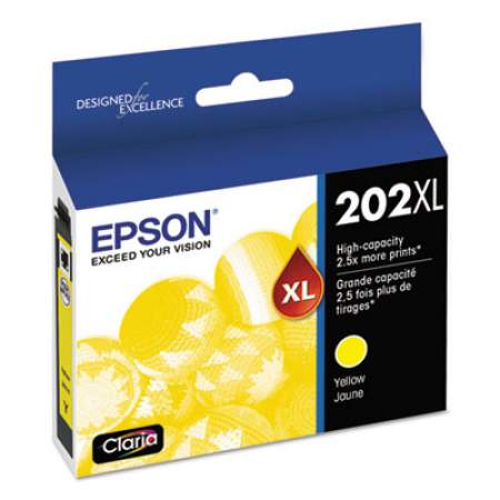 Epson T202XL420-S (202XL) Claria High-Yield Ink, 470 Page-Yield, Yellow