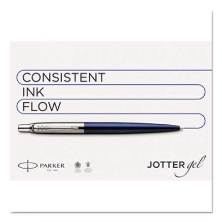 Parker Jotter Gel Pen, Retractable, Medium 0.7 mm, Black Ink, Stainless Steel Barrel (2020647)