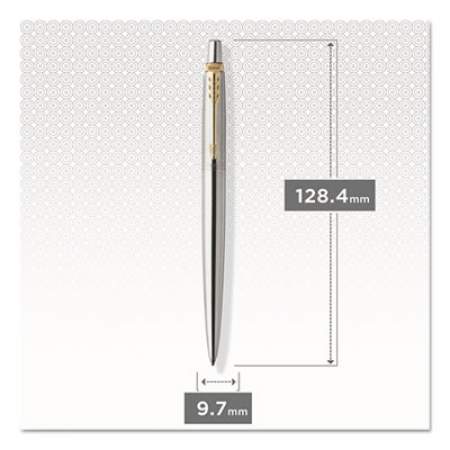 Parker Jotter Gel Pen, Retractable, Medium 0.7 mm, Black Ink, Stainless Steel Barrel (2020647)