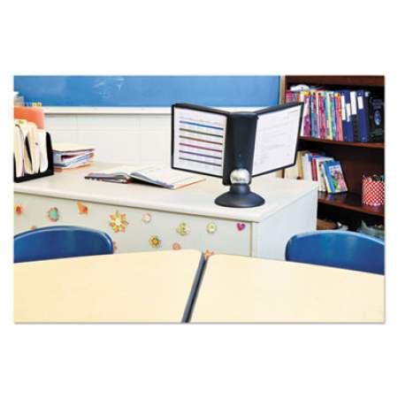 Durable SHERPA Motion Desk Reference System, 10 Panels, Black Borders (553901)