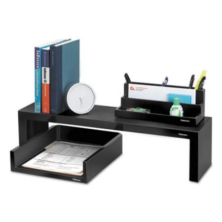 Fellowes Designer Suites Desk Tray, 1 Section, Letter Size Files, 11.13" x 13" x 2.5", Black Pearl (8038501)