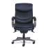 La-Z-Boy Woodbury High-Back Executive Chair, Supports Up to 300 lb, 20.25" to 23.25" Seat Height, Black Seat/Back, Weathered Gray Base (48962A)
