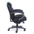 La-Z-Boy Woodbury Mid-Back Executive Chair, Supports Up to 300 lb, 18.75" to 21.75" Seat Height, Black Seat/Back, Weathered Gray Base (48963A)