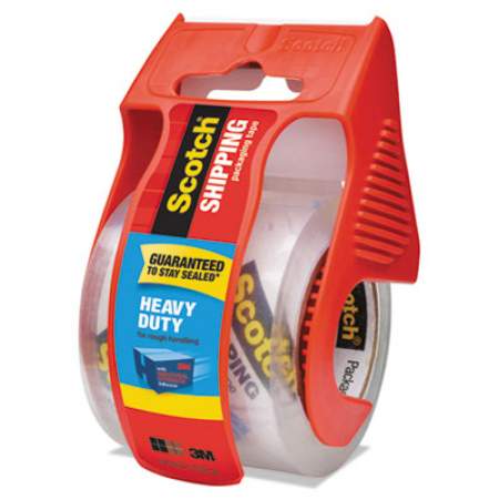 Scotch 3850 Heavy-Duty Packaging Tape with Dispenser, 1.5" Core, 1.88" x 66.66 ft, Clear (142)