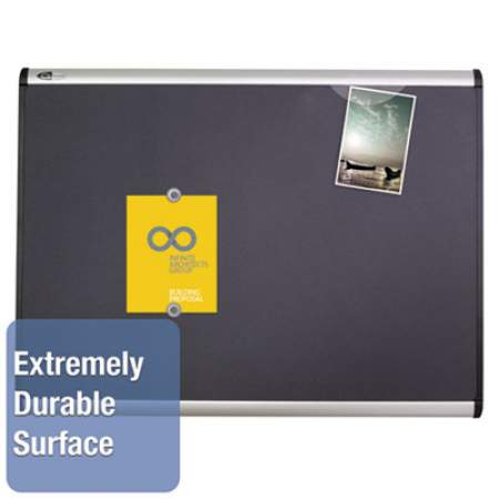 Quartet Prestige Plus Magnetic Fabric Bulletin Board, 72 x 48, Fiberboard/Plastic Frame (MB547A)