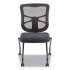 Alera Elusion Mesh Nesting Chairs, Supports Up to 275 lb, Black, 2/Carton (EL4915)