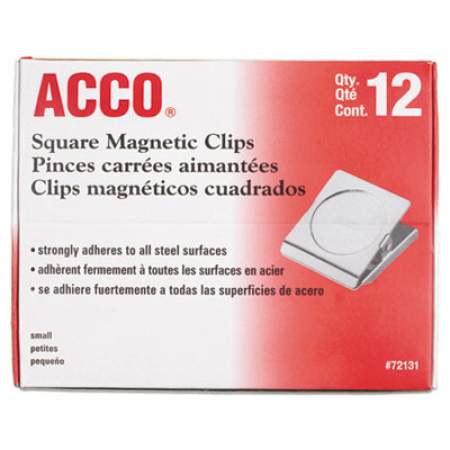 ACCO Magnetic Clips, 0.88", Silver (72131)