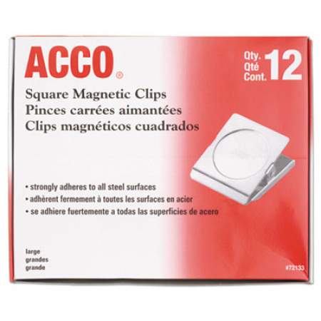 ACCO Magnetic Clips, 1.13", Silver (72133)