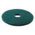 Boardwalk Heavy-Duty Scrubbing Floor Pads, 18" Diameter, Green, 5/Carton (4018GRE)