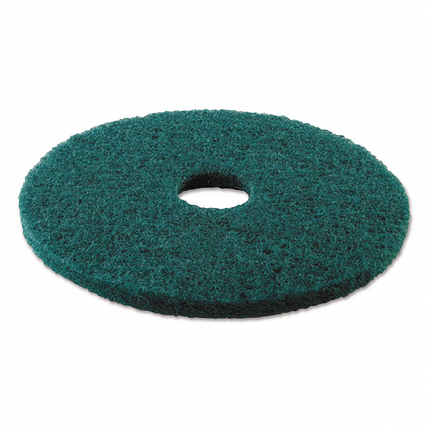 Heavy-Duty Scrubbing Floor Pads, 13" Diameter, Green, 5/Carton (4013GRE)