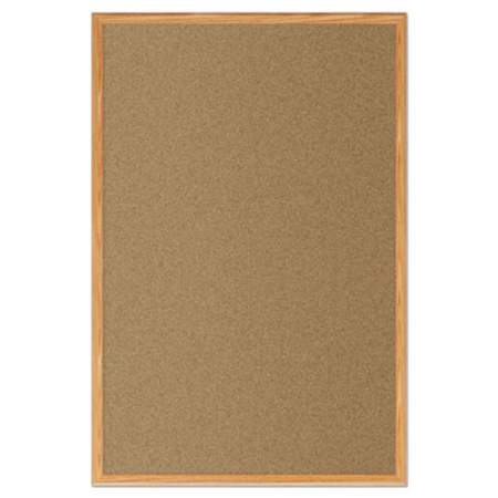 Mead Cork Bulletin Board, 48 x 36, Oak Frame (85367)
