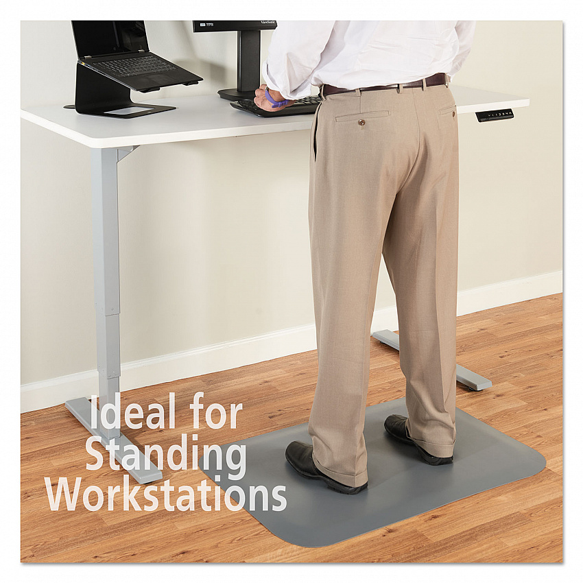 Pro Top Anti-Fatigue Mat, Rectangular, Gray Closed Cell Surface, 24" x 36" (44020350)