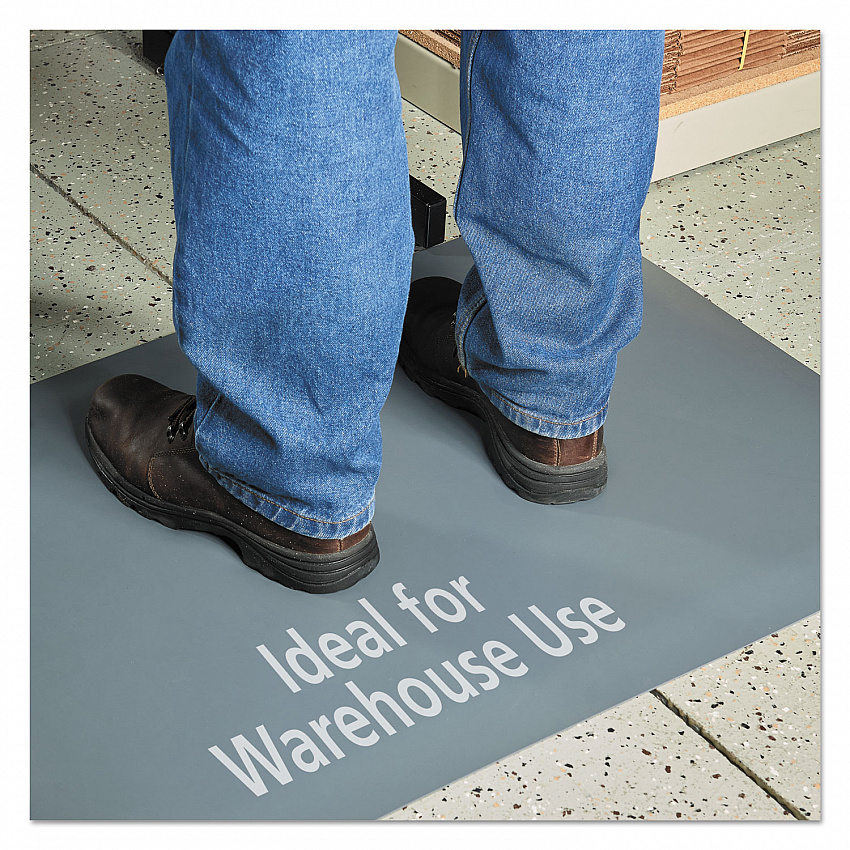 Pro Top Anti-Fatigue Mat, Rectangular, Gray Closed Cell Surface, 24" x 36" (44020350)