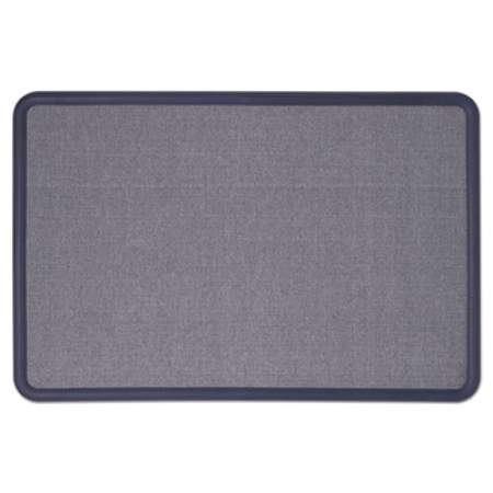 Quartet Contour Fabric Bulletin Board, 48 x 36, Light Blue, Plastic Navy Blue Frame (7694BE)