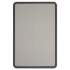 Quartet Contour Fabric Bulletin Board, 48 x 36, Gray Surface, Black Plastic Frame (7694G)