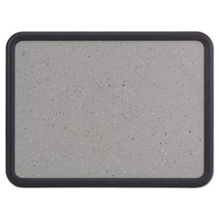 Quartet Contour Granite Gray Tack Board, 48 x 36, Black Frame (699375)