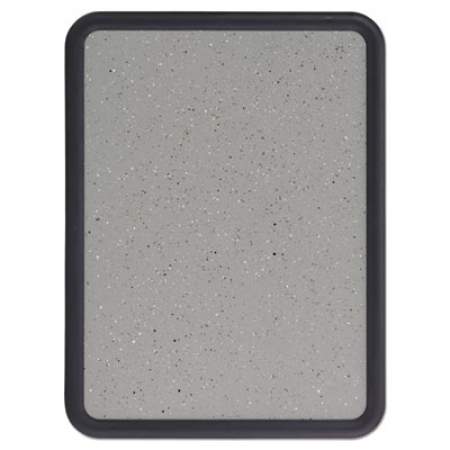 Quartet Contour Granite Gray Tack Board, 48 x 36, Black Frame (699375)
