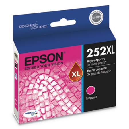 Epson T252XL320-S (252XL) DURABrite Ultra High-Yield Ink, 1,100 Page-Yield, Magenta