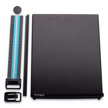 Kensington Letter-Size Freestanding Desktop Copyholder, 40 Sheet Capacity, Stainless Steel, Black (62046)