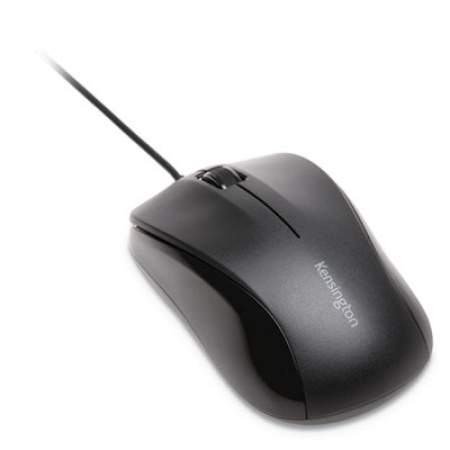 Kensington Wired USB Mouse for Life, USB 2.0, Left/Right Hand Use, Black (72110)