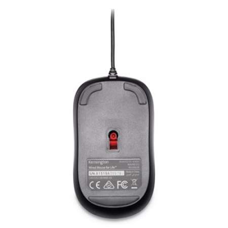 Kensington Wired USB Mouse for Life, USB 2.0, Left/Right Hand Use, Black (72110)