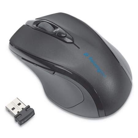 Kensington Pro Fit Mid-Size Wireless Mouse, 2.4 GHz Frequency/30 ft Wireless Range, Right Hand Use, Black (72405)