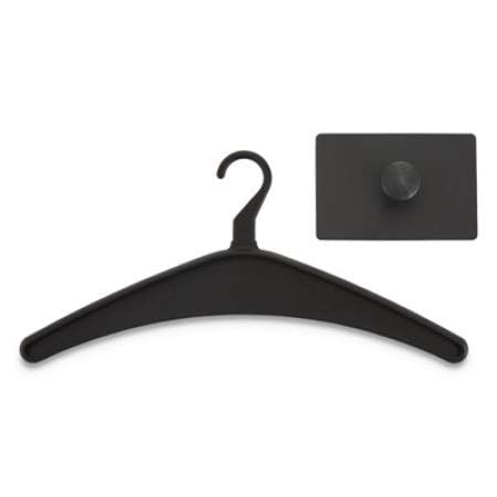 Quartet Magnetic Coat Hook with Heavy-Duty Hanger, Metal Hook, Black (2015M)