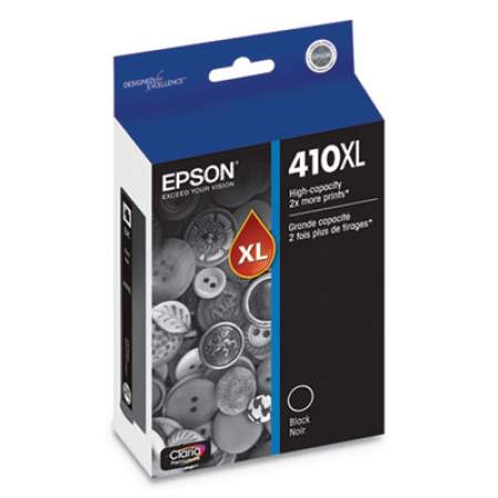 Epson T410XL020-S (410XL) Claria High-Yield Ink, 500 Page-Yield, Black