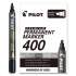 Pilot Premium 400 Permanent Marker, Broad Chisel Tip, Black, Dozen (44114)