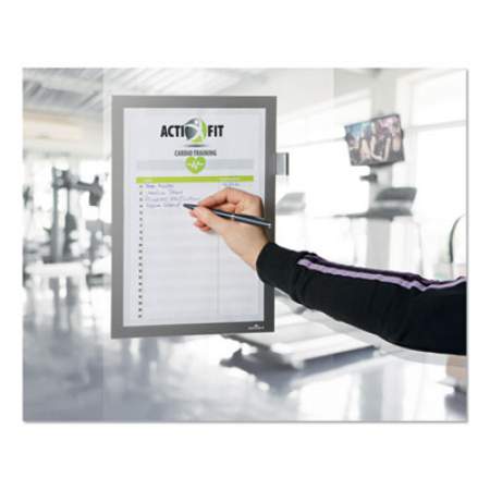 Durable DURAFRAME Note Sign Holder, 8 1/2" x 11", Silver Frame (477323)