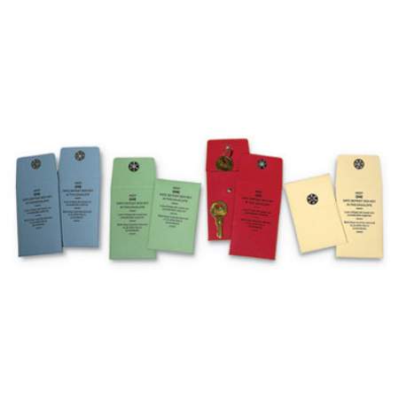 MMF Snap-Lock Vault Key Envelopes, 2.25" x 3.5", Red, 250/Box (270029407)