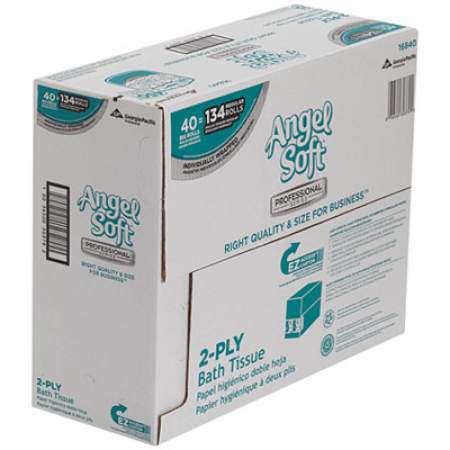 Georgia Pacific Professional Angel Soft ps Premium Bathroom Tissue, Septic Safe, 2-Ply, White, 450 Sheets/Roll, 40 Rolls/Carton (16840)