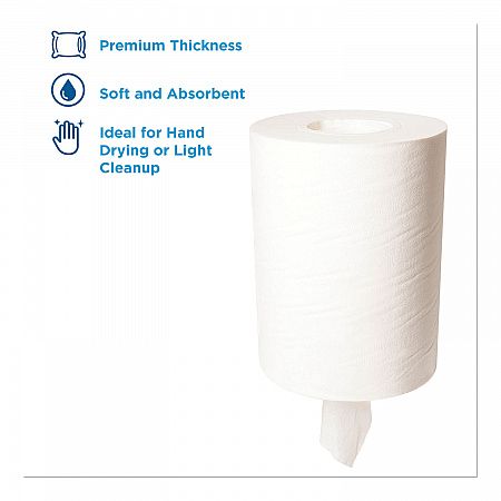 SofPull Premium Junior Capacity Towel, 1-Ply, 7.8 x 14.8, White, 225/Roll, 8 Rolls/Carton (28125)